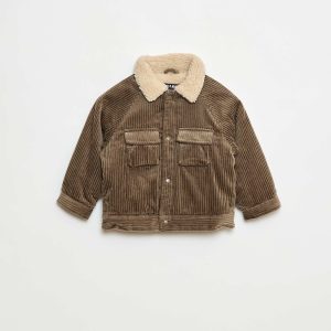 Blouson court en velours doublé KAKI