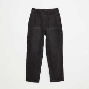 Pantalon denim style jogging GRIS
