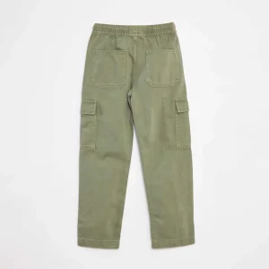 Pantalon multipoches avec ceinture élastiquée VERT