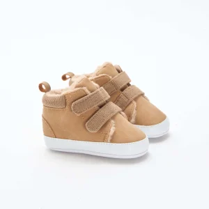 Baskets montantes en suedine MARRON