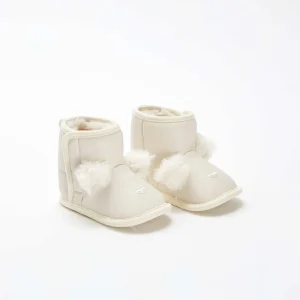 Bottines fourrées avec pompon BEIGE