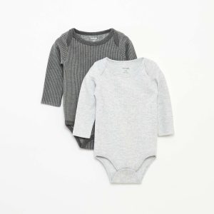 Lot de 2 bodies thermorégulants en maille GRIS