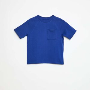 T-shirt loose en coton BLEU