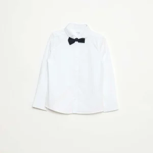 Ensemble chemise + nœud papillon à scratch - 2 pièces BLANC