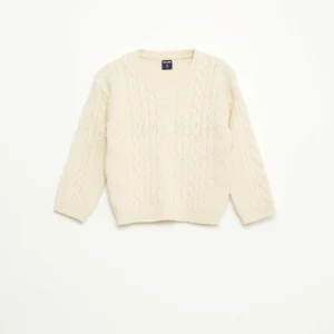 Pull en tricot torsadé BEIGE