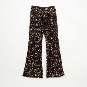 Pantalon brillant flare fit JAUNE