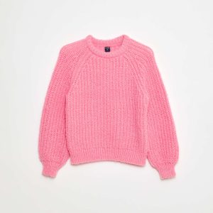 Pull épais en maille unie ROSE