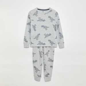 Ensemble pyjama long imprimé - 2 pièces VERT