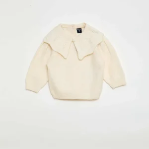 Pull en tricot avec col amovible BEIGE