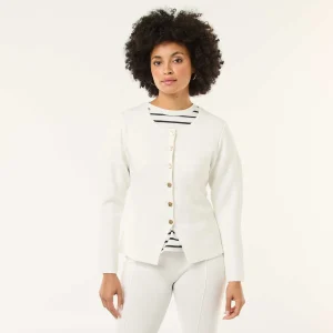 Gilet avec boutons dorés BLANC