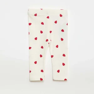 Lot de 2 leggings longs BLANC/ROUGE