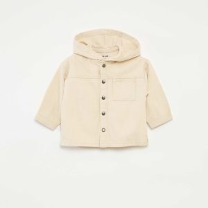 Chemise en twill à capuche BLANC