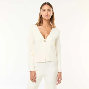 Gilet en tricot ottoman BLANC