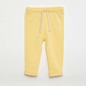 Pantalon jogging en french terry JAUNE