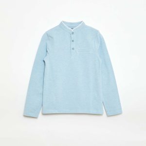 Polo en coton piqué BLEU