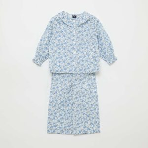 Pyjama en popeline - 2 pièces BLEU