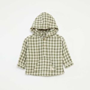 Chemise à capuche et avec poche kangourou KAKI