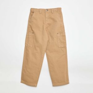 Pantalon multipoches uni BEIGE