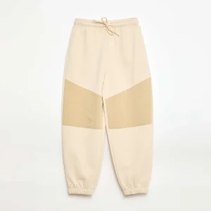 Jogging bi-matière BEIGE
