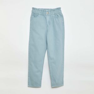Pantalon en denim coupe mom BLEU