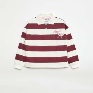 Polo à rayures imprimé 'Angel' 'Disney' ROUGE