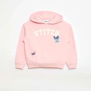 Sweat à capuche imprimé 'Stitch' ROSE