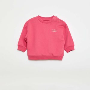 Sweat mouliné en french terry ROSE