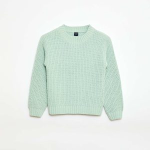 Pull en maille chenille BLEU