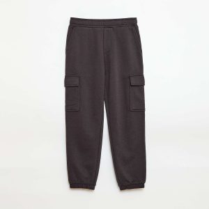 Jogging cargo en french terry NOIR