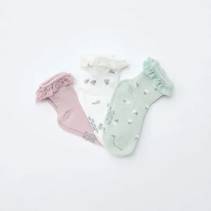 Lot de 3 chaussettes imprimées VERT