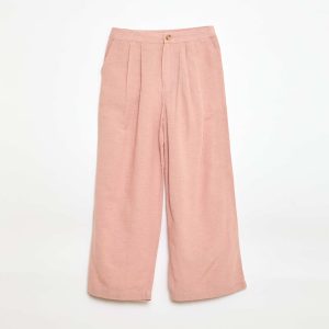 Pantalon large en lin mélangé ROSE