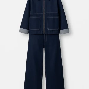 Ensemble Femme | Coordonné | Denim | allure structurée moderne pour Mi-Saison