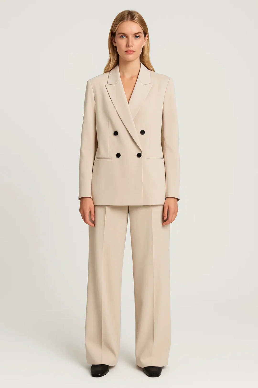 Ensemble Femme | Tailleur Croisé Moderne | Silhouette Élégante pour Hiver
