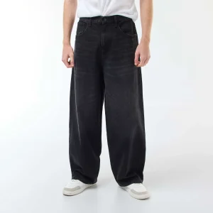 Baggy denim fit en coton NOIR