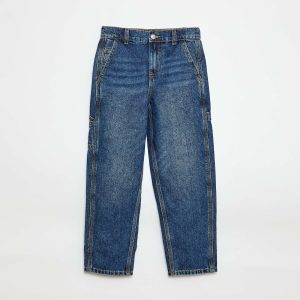 Jean loose à grandes poches BLEU