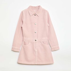 Robe denim avec col chemise ROSE