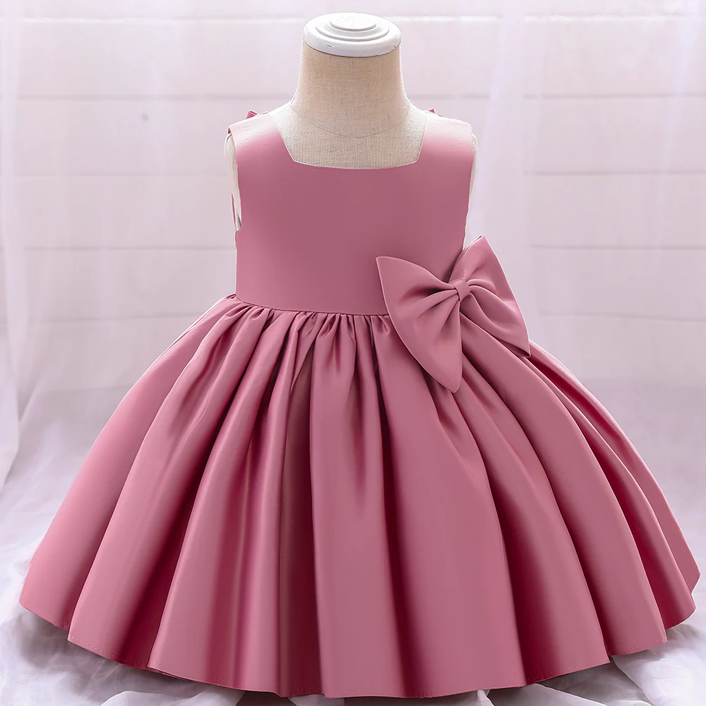 Robe cérémonie enfant satinée – Image 3