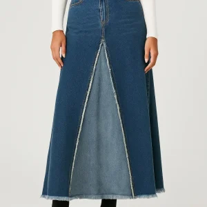 Jupe Femme | long | silhouette évasée et fente structurée pour Mi-Saison