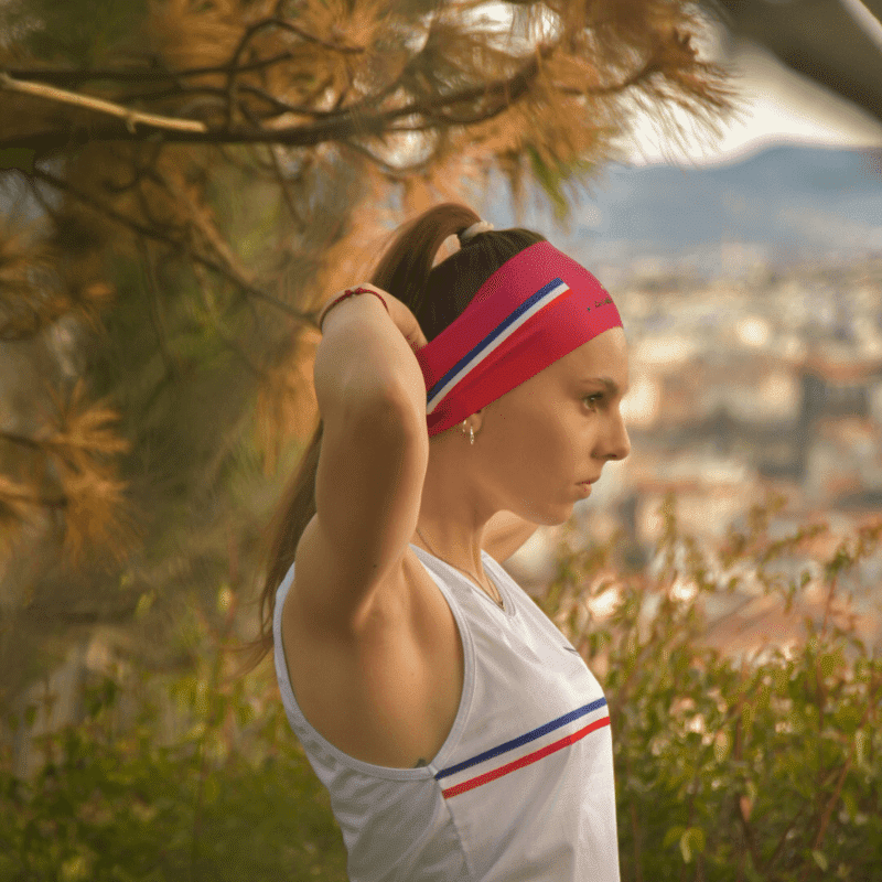 Bandeau sport polaire : Le Rose – Image 4