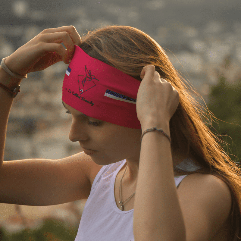 Bandeau sport polaire : Le Rose – Image 3