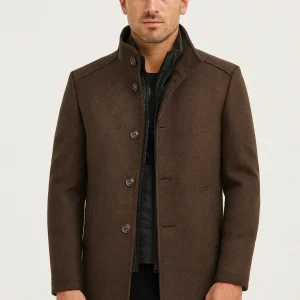 Manteau Homme | zippé boutonné | silhouette chaude pour Hiver