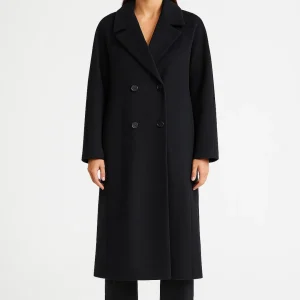 Manteau Femme | Long Croisé Élégant | Style Raffiné pour Hiver