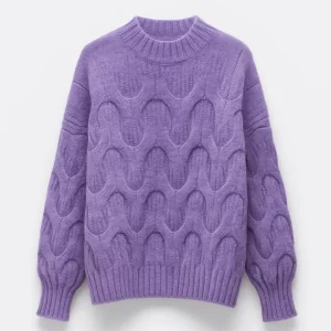 Pull Femme | Maille | Texturé | relief graphique pour Hiver