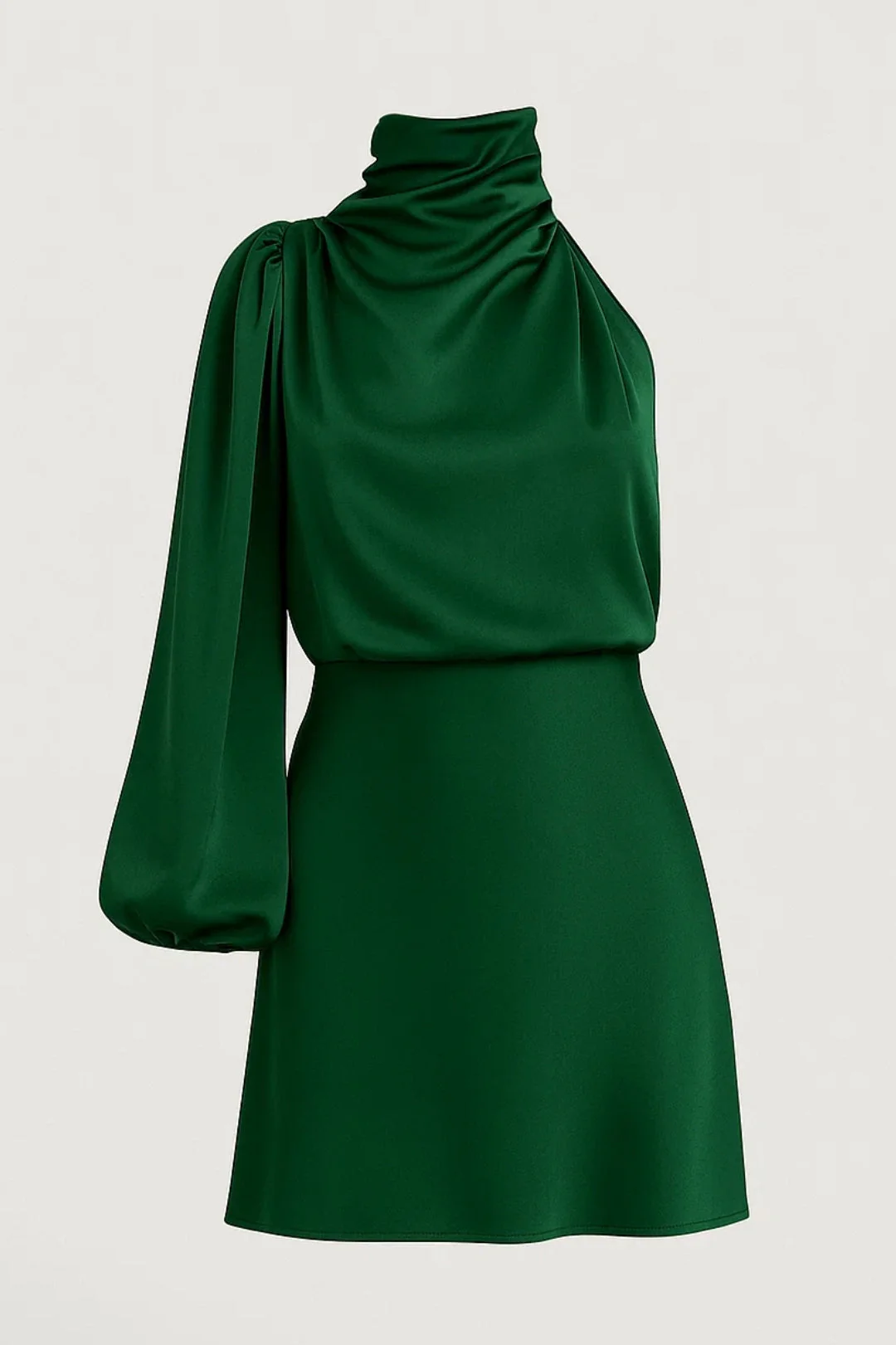 Robe Femme | Courte | Élégante | épaule drapée pour Été – Image 3