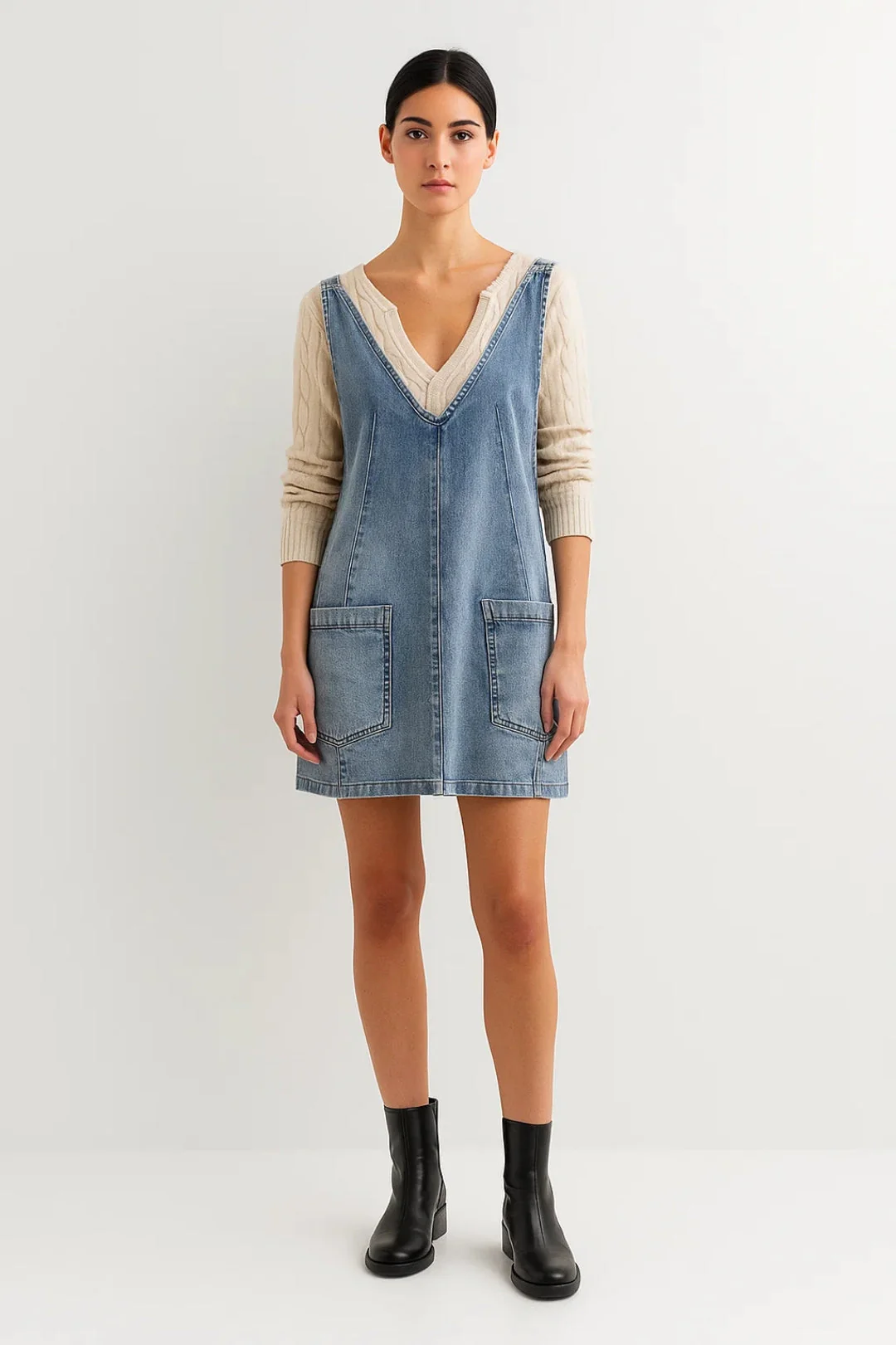 Robe Femme | Courte | Décontractée | superposition structurée pour Mi-Saison