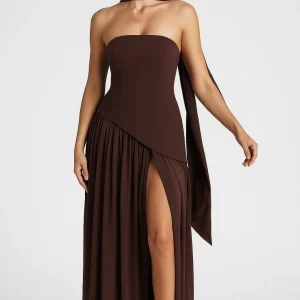 Robe Femme | Longue | Soirée | drapé asymétrique pour Été
