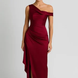 Robe Femme | Longue | Soirée | drapé asymétrique pour Été