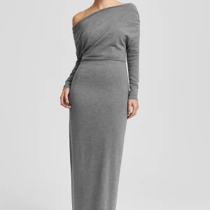 Robe Femme | Longue | Élégante | encolure asymétrique pour Mi-Saison
