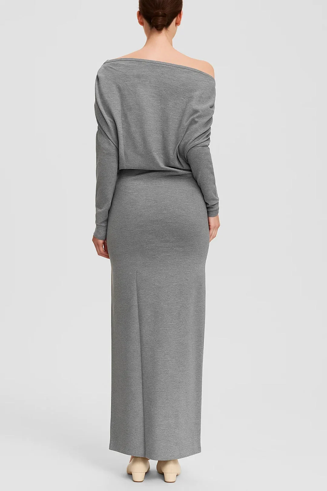 Robe Femme | Longue | Élégante | encolure asymétrique pour Mi-Saison – Image 3