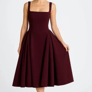 Robe Femme | Midi | Élégante | jupe ample pour Mi-Saison